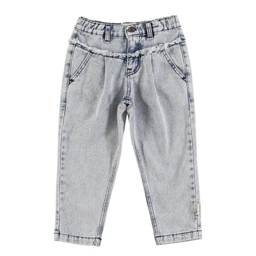 Mom fit broek - Washed light blue